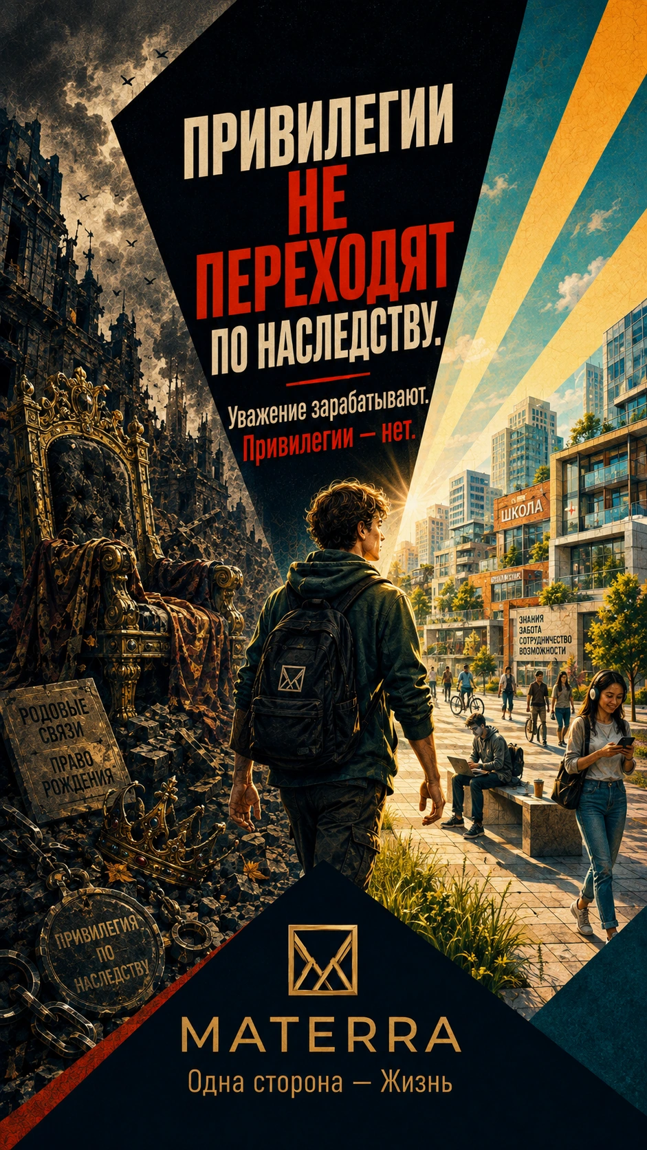 Плакат MATERRA: Привилегии не переходят по наследству